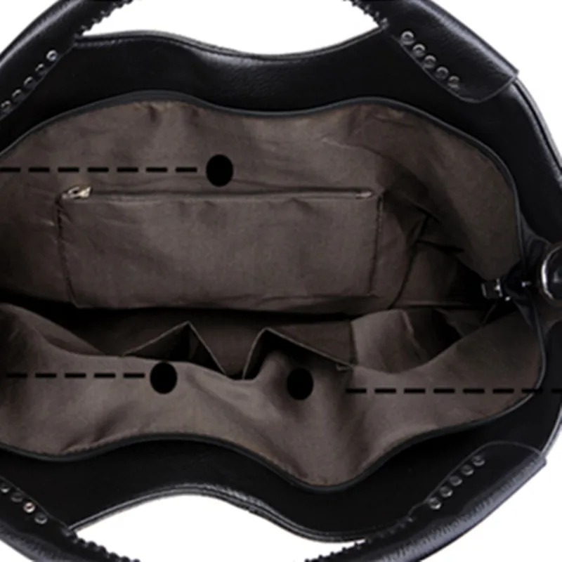 KUNDUI Горячая Мода простой Летучая мышь Женская Портативная сумка на плечо для отдыха сумка-мессенджер с заклепками PU сумки женские дорожные сумки школьные
