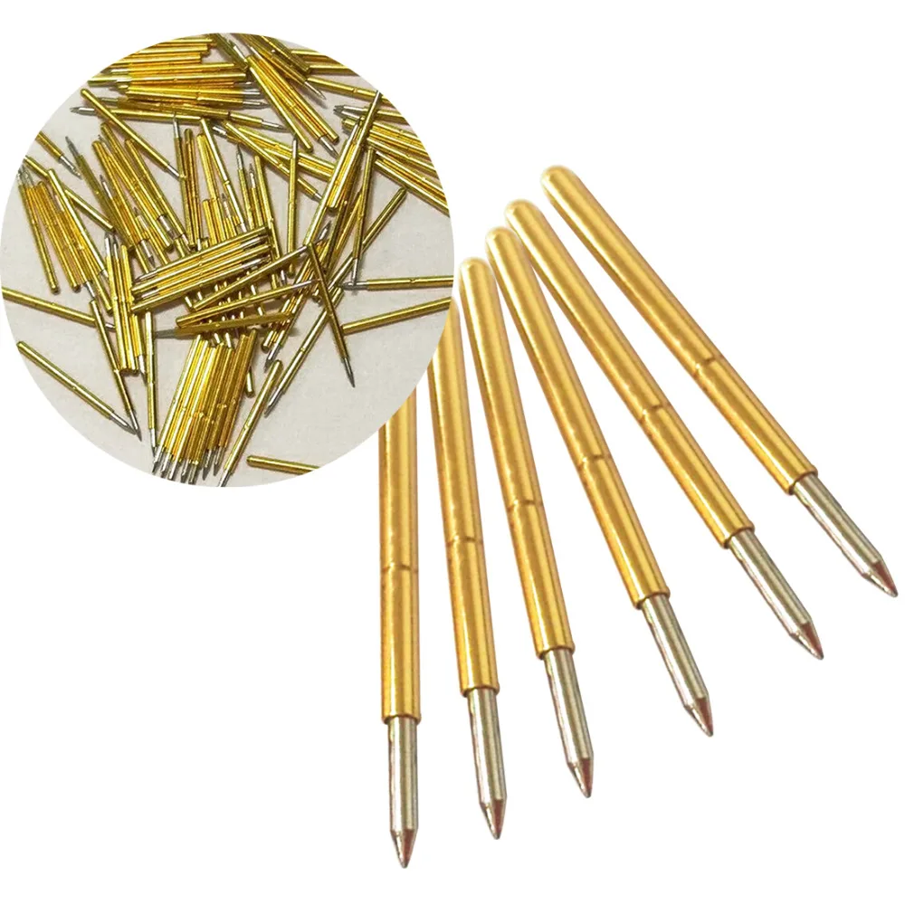 100pcs/set P75 B1 Dia 1.02mm 100g Cusp Spear Spring Loaded Test Probes