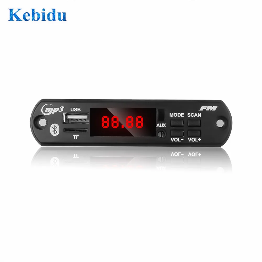 KEBIDU цветной экран MP3 WMA декодер плата 5 в 12 В автомобильный аудио USB TF FM радио модуль