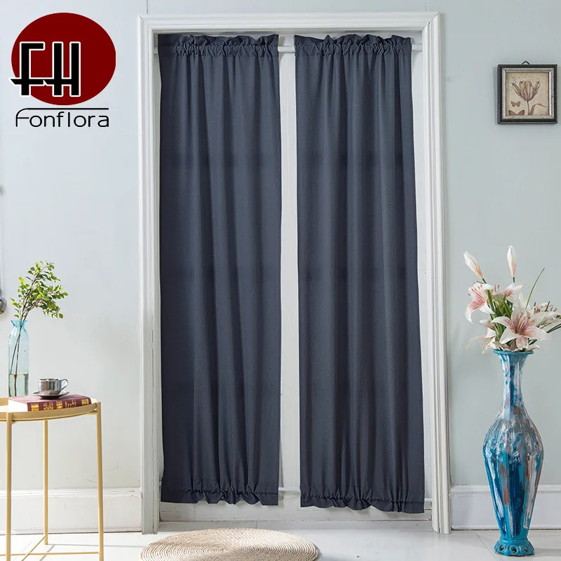Solid Short Curtains For Living Room Blackout French Kitchen Home Decor Finished Single Panel Window Cortinas | Дом и сад