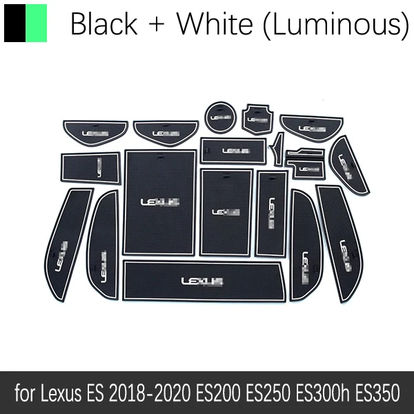 Противоскользящие резиновые ворота слот чашки коврик для Lexus RX NX GS IS ES CT200h RX350 RX450h IS250 ES350 ES300h GS350 аксессуары - Название цвета: White ES 18-20