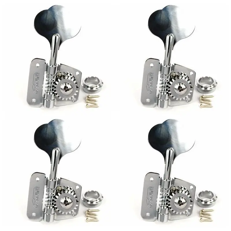 

4 pcs Wilkinson Open Frame Bass Tuner Tuning Peg Chrome Right Handed WJBR-200-CR