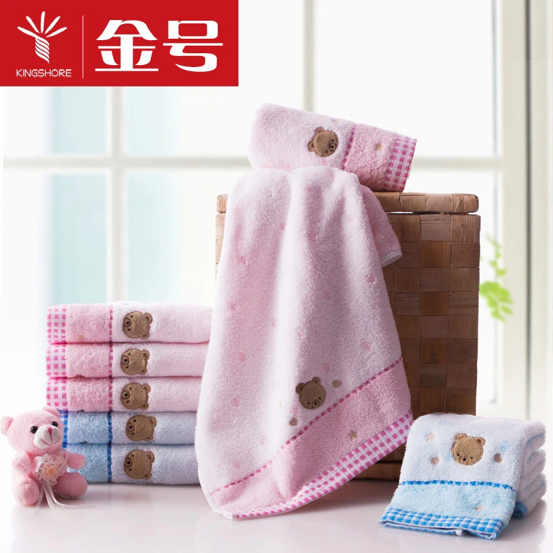 

100% cotton terry towel cartoon bear style towel without twist very soft and comfortable fashionable atmosphere