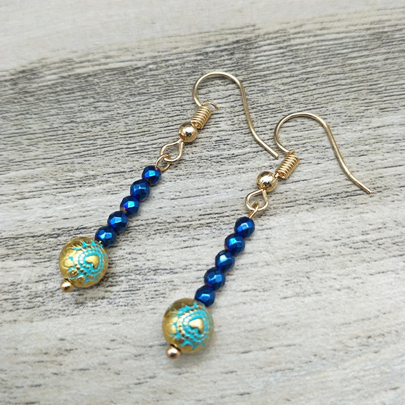 

Shuangsheng Women Earrings Vintage Metal Beads Dangle Earrings Designer Bohemian Earrings Ethnic Jewelry Dropshipping