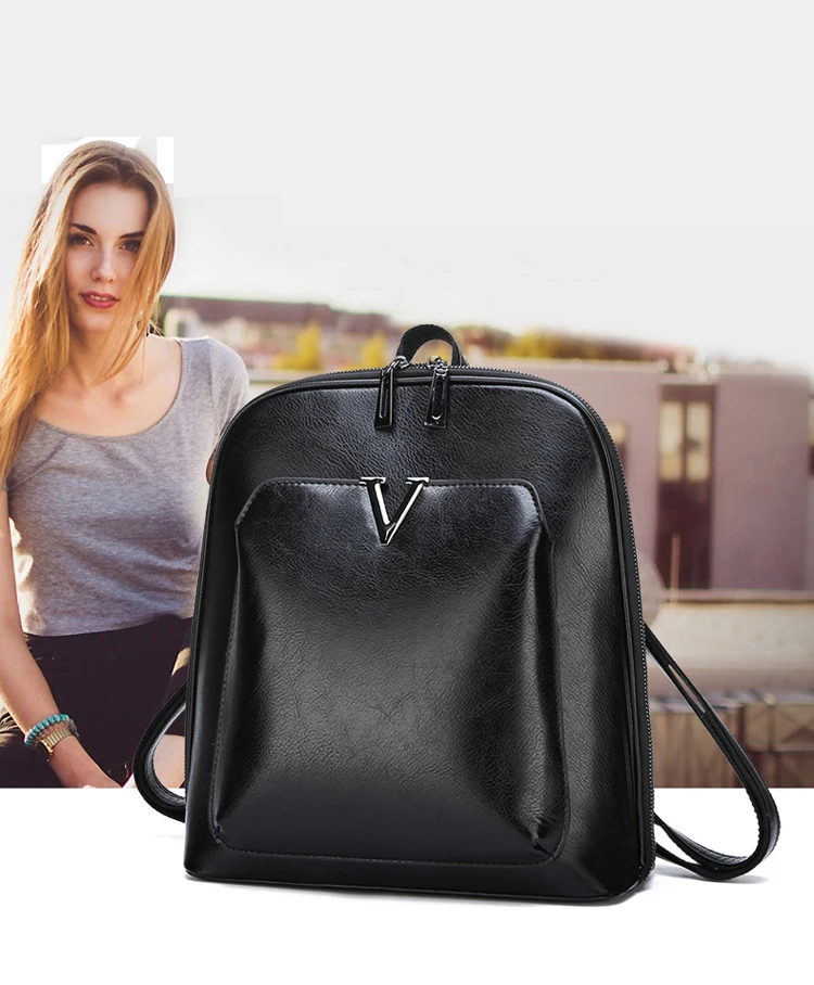 Ретро женский рюкзак высококачественные Гладкие кожаные женские рюкзаки сумка на плечо модная школьная сумка для девочки-подростка женский рюкзак
