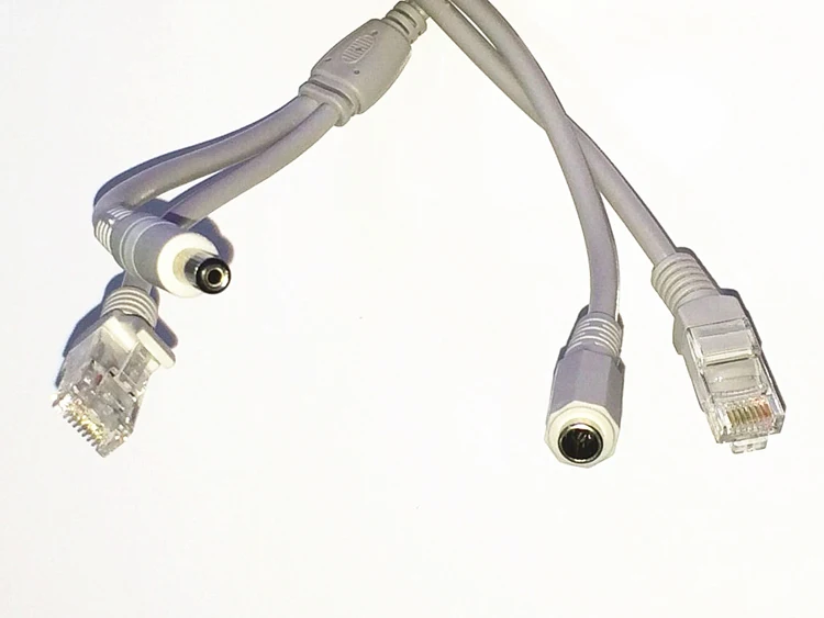 CCTV сетевой Lan кабель CAT5/CAT-5e 30 м/98ft Ethernet кабель RJ45+ DC мощность для сетевой видеорегистратор NVR ip-камеры белый