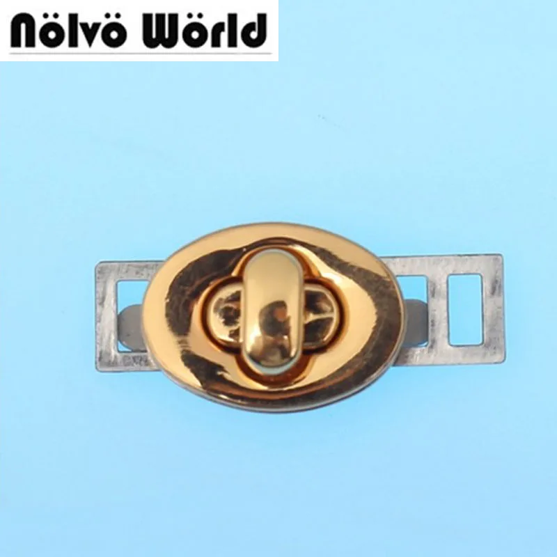 10pcs alloy twist lock 24*17mm wallets oval turn lock drop catch bags