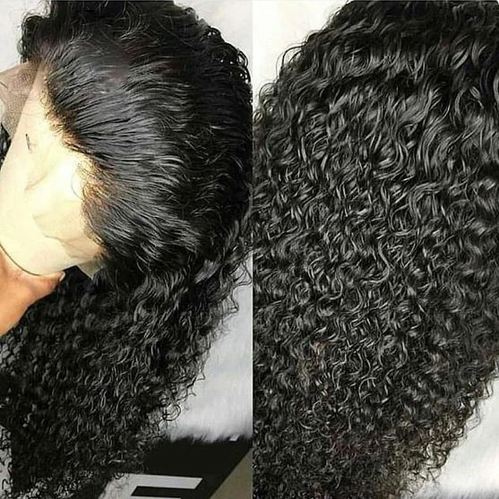 Curly Lace Front Wigs 150% Full Lace Wigs Brazilian Remy Hair Pre Plucked With Baby Hair All Around Natural Hairline Eseewigs