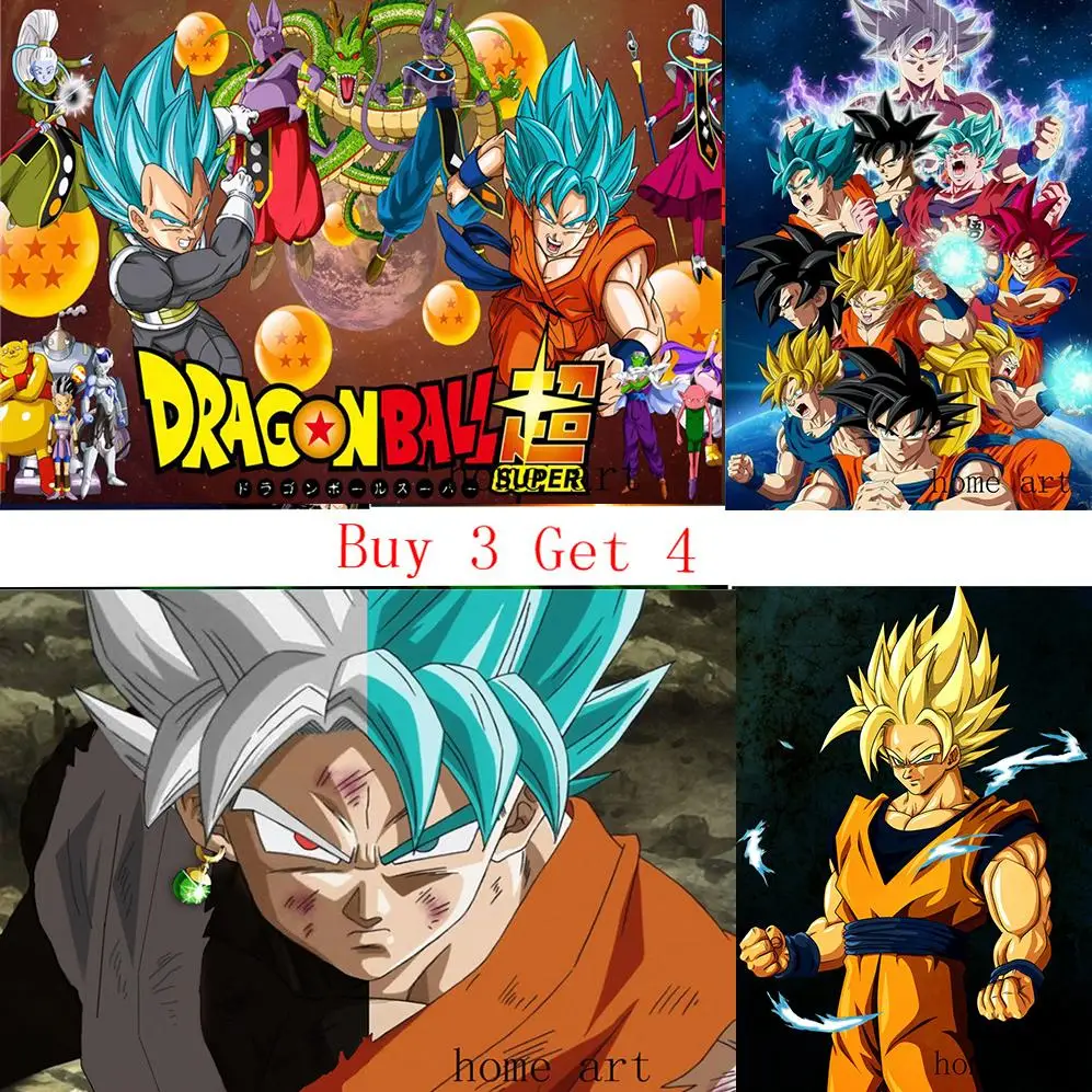 Dragon Ball Z Goku Anime Poster Clear Image Wall Stickers ...