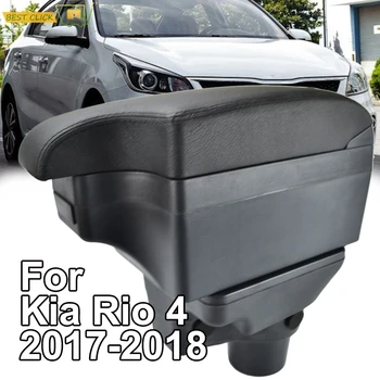 

Car Styling Black Center Console Box For Kia Rio 4 2018 YB Rio4 New Armrest