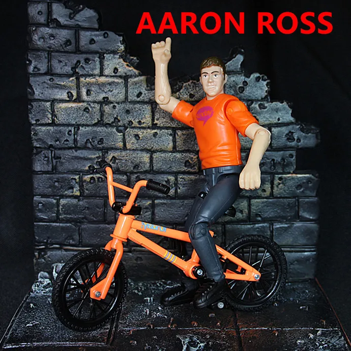 

Mini BMX finger bike toys with a small doll model flick trix AARON BOSS biycle