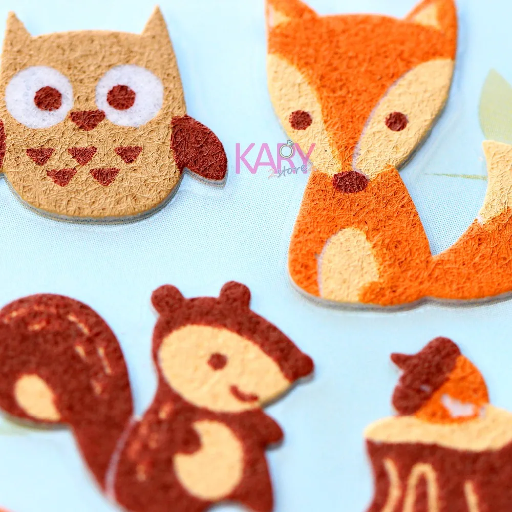 

Forest Animals Owl Hedgehog Squirrel Fox Bear Sponge Stickers Scrapbooking Phone Craft Kawaii Emoji Reward Kid Toys For Children
