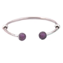 QANDOCCI в европейском стиле новинка года, Осенний модный 925 пробы серебро красные Новые сверкающие Открыть Браслет для Для женщин, сделай сам, ювелирное изделие