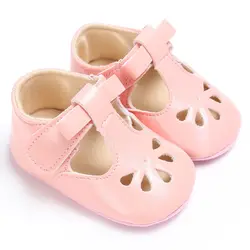 Детская розовая обувь из искусственной кожи, детские мокасины на мягкой подошве, детская обувь для девочек, обувь для новорожденных, обувь