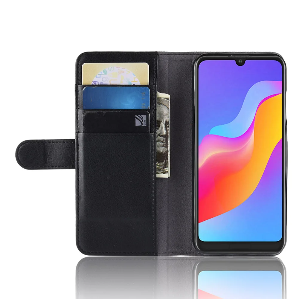 CYBORIS чехол s для Huwei Honor 8A, роскошный флип-кошелек, чехол из натуральной кожи, чехол для Huwei Honor 8A, сумка с подставкой для отпечатков пальцев, чехол