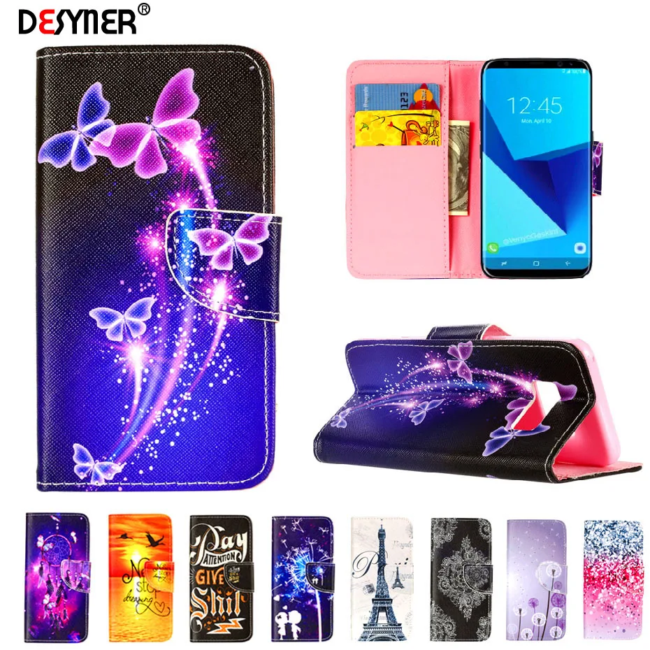 

Desyner For Samsung Galaxy S7 S8 Plus Note 7 Case Luxury Painting Leather Wallet Case For Samsung Galaxy A3 A5 J3 J5 2017 2016