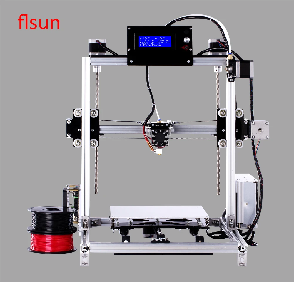 2017 Newest 3d Color Printer Kits Large Size I3 3Dprinter With 2 rolls Filament SD Card
