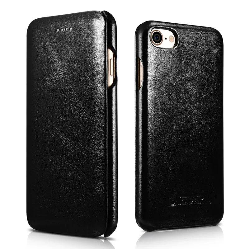 For iPhone 7 4 7 inch Leather Cases ICARER Curved Edge Vintage Series Genuine Leather Case