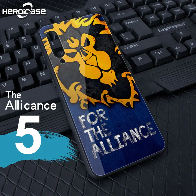 Для Redmi note 8 T 7A чехол World of Warcraft WOW закаленное стекло Жесткий чехол с рисунком черный 6 K20 Pro для Xiaomi CC9e 9 se оболочка - Цвет: The Alliance 5