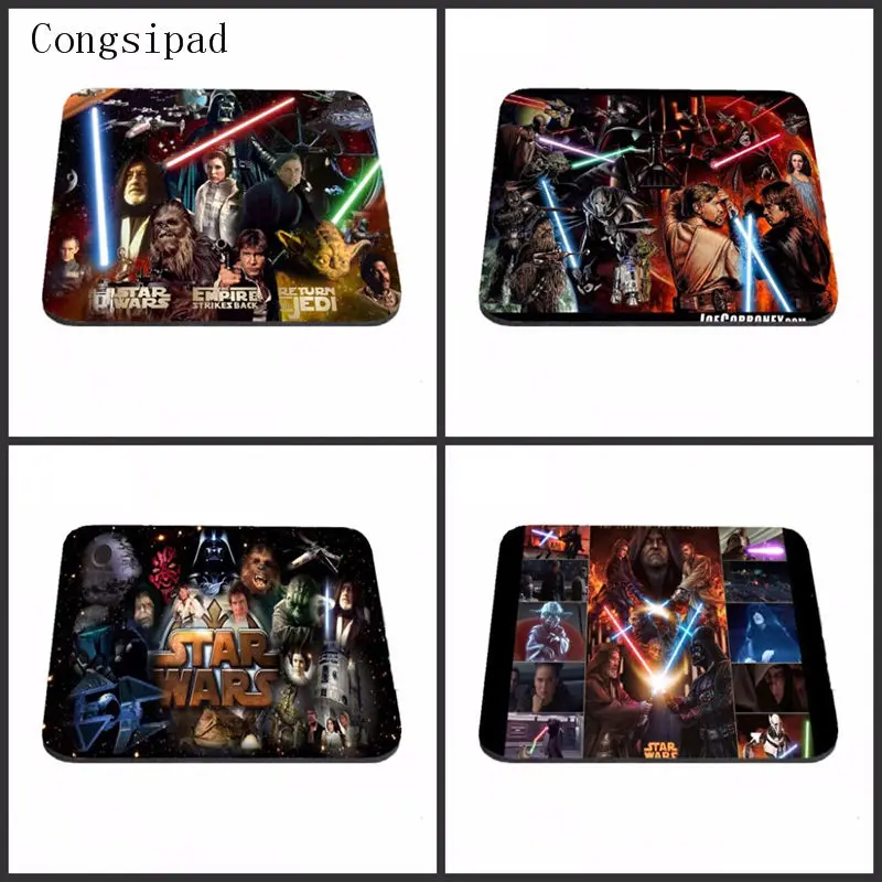 Congsipad Новые поступления обои Звездных Войн Computer Мышь Pad Мышь колодки украсить ваш стол резиновым небуксующий без оверлок края