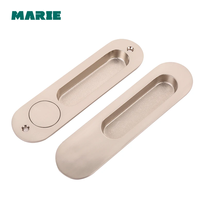 Sliding Door Lock Hidden Handle Interior Door Pull Lock Modern Anti-theft Room Wood Door Lock Furniture Hardware