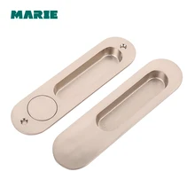 Sliding Door Lock Hidden Handle Interior Door Pull Lock Modern Anti-theft Room Wood Door Lock Furniture Hardware aiboli golden zinc alloy sliding door lock euporean pattern hidde handle interior door lock lock anti theft room wood door lock