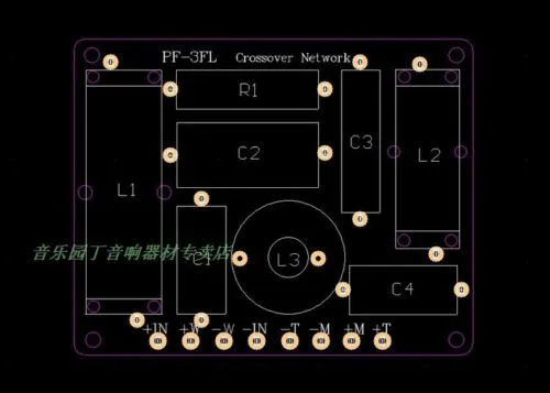 Hi-Fi 3-сторонний выход делитель частоты динамика ВЧ/СЧ/НЧ-динамик кроссоверов