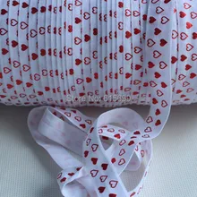 Эластичная фольга с красным сердцем, Наивысшее качество, для детей от 100 лет,, лучшее для Дня Святого Валентина, эластичная лента с принтом на заказ