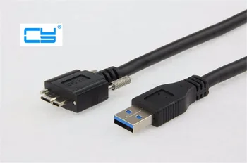 

5Gbps Micro B USB 3.0 Micro B Cable Wire With Panel Mount Screw Lock Connector Cord Prevent Come off 1.5m 2m 3m 5m 2 3 5 meteras