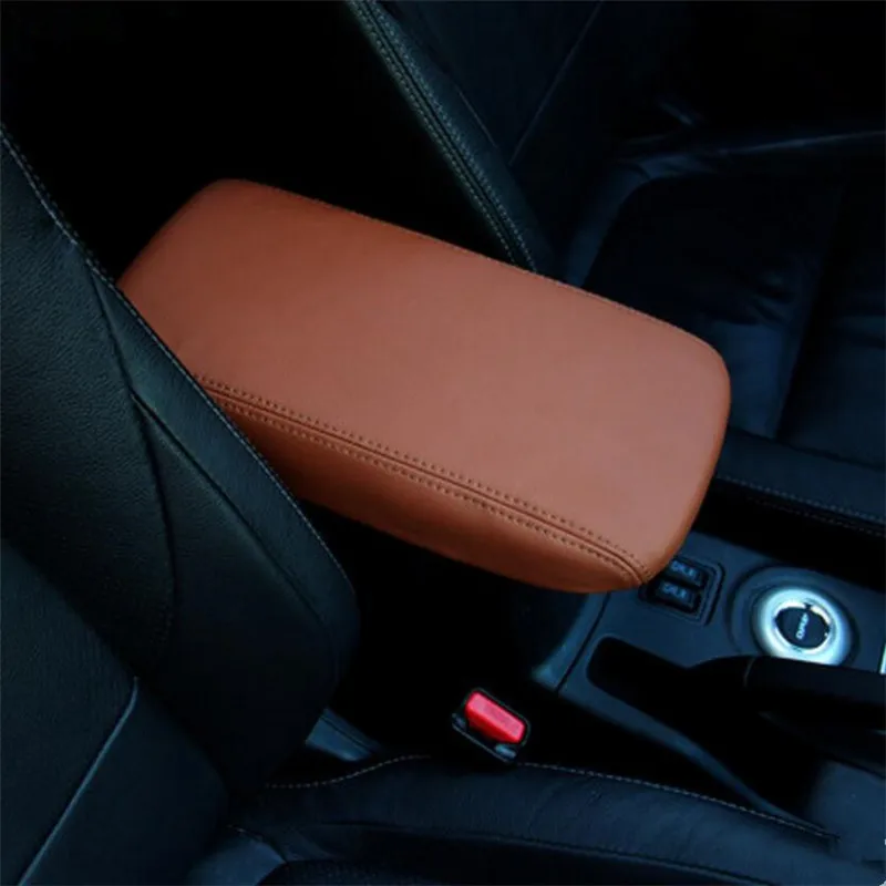 Автомобиль-Стайлинг подлокотник центральной консоли коробка для хранения Обложка украшения отделка кожаный чехол кожи для Mitsubishi Outlander 2013