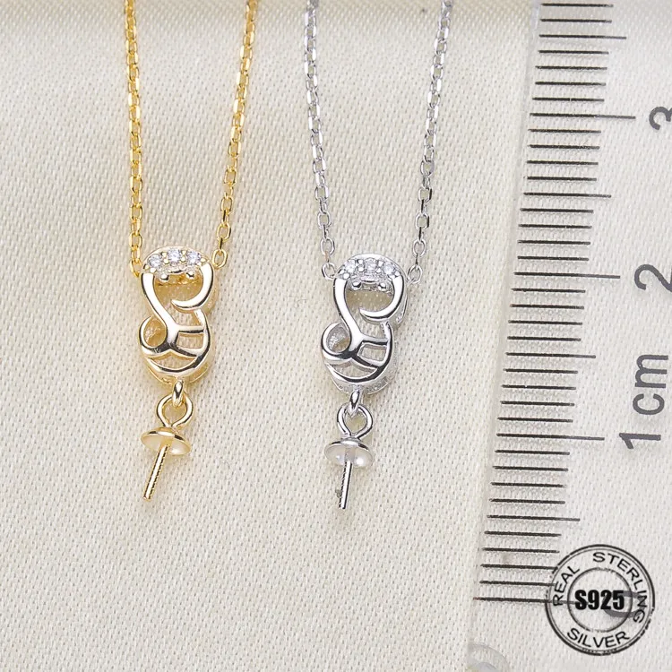Necklace Pendant Findings S925 Sterling Silver Chain Settings Jewelry Parts Fittings Making Charm Accessories | Украшения и