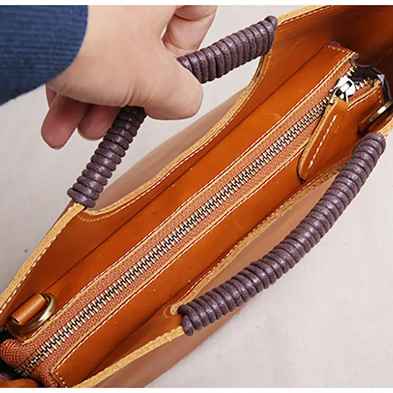 AETOO Leather handmade women's bag, stylish leather one-shoulder slanted bag, handbag