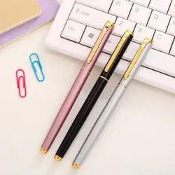 Металла перьевая ручка для школы офиса принадлежности канцелярские 0,38 мм тонкие элегантные ручки для письма школы высокое качество