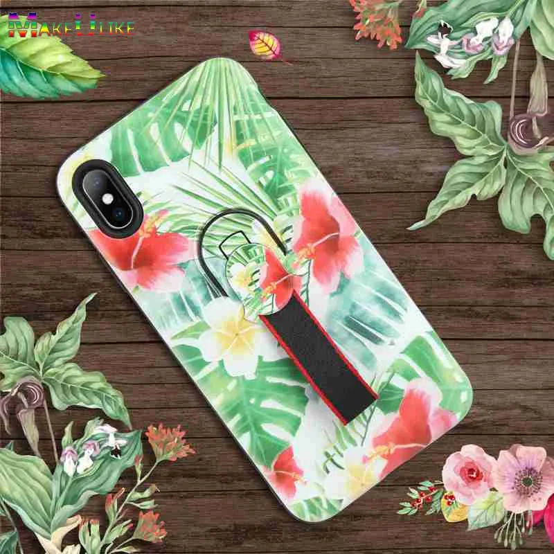 

Cute Back Cover For IPhone X XR XS Max 6 6S 7 8 Plus Case Forest Patterned Phone Bag Case For IPhone 6 6S 7 8 Plus Stand Cover