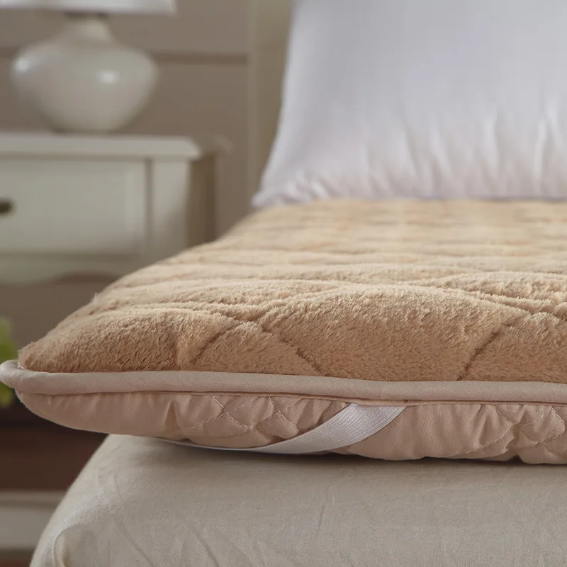Матрас толстый теплый складной одиночный или двойной студенческий матрас Модный Топпер стеганая кровать шерпа