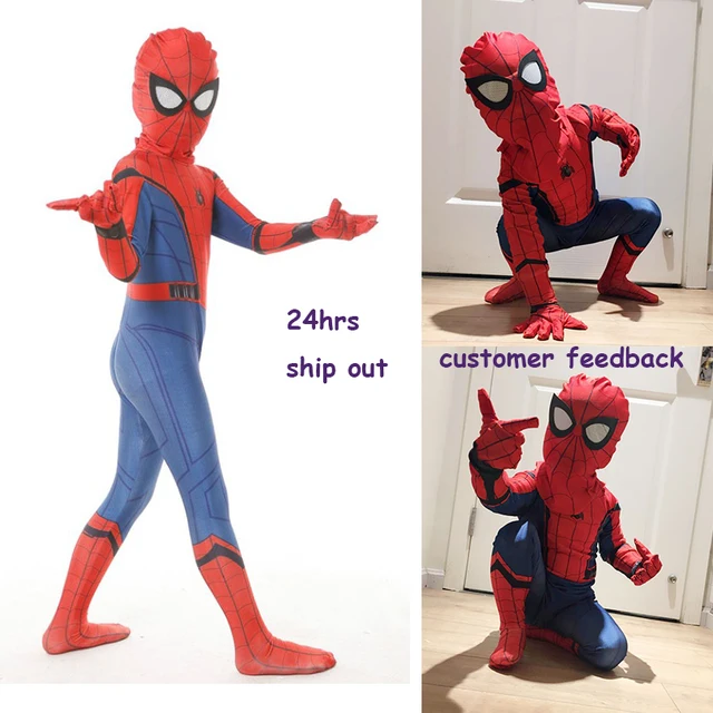 free shipping kid spiderman civil war spiderman costumes spiderman