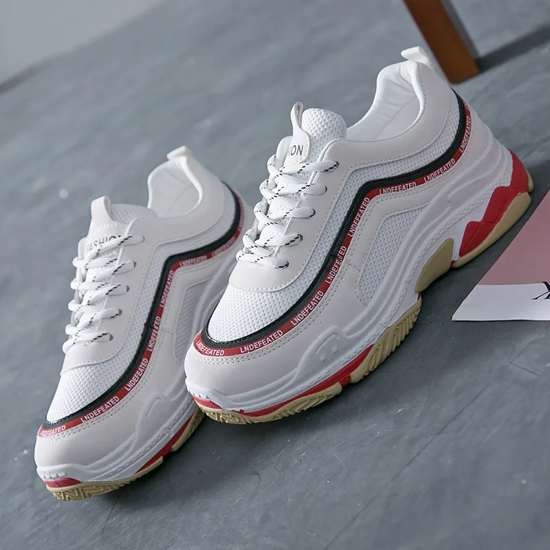

2019 Spring Fashion Women Casual Shoes Suede Leather Platform Shoes Women Sneakers Ladies White Trainers Chaussure Femme XZ-12