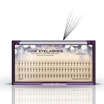 

High qualit Grafting Black False Eyelashes Natrual 0.07mmC Curl Thickness Faux Silk Lashes 6D Mink Fake False Eyelash Extension