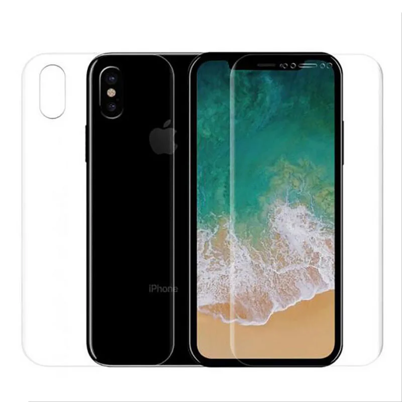 

3D Curved Full edge Soft Clear Protective Guard Front Back Film for iphone X 8 7 Plus XR XS Max Screen Protector Cover(Not Glass