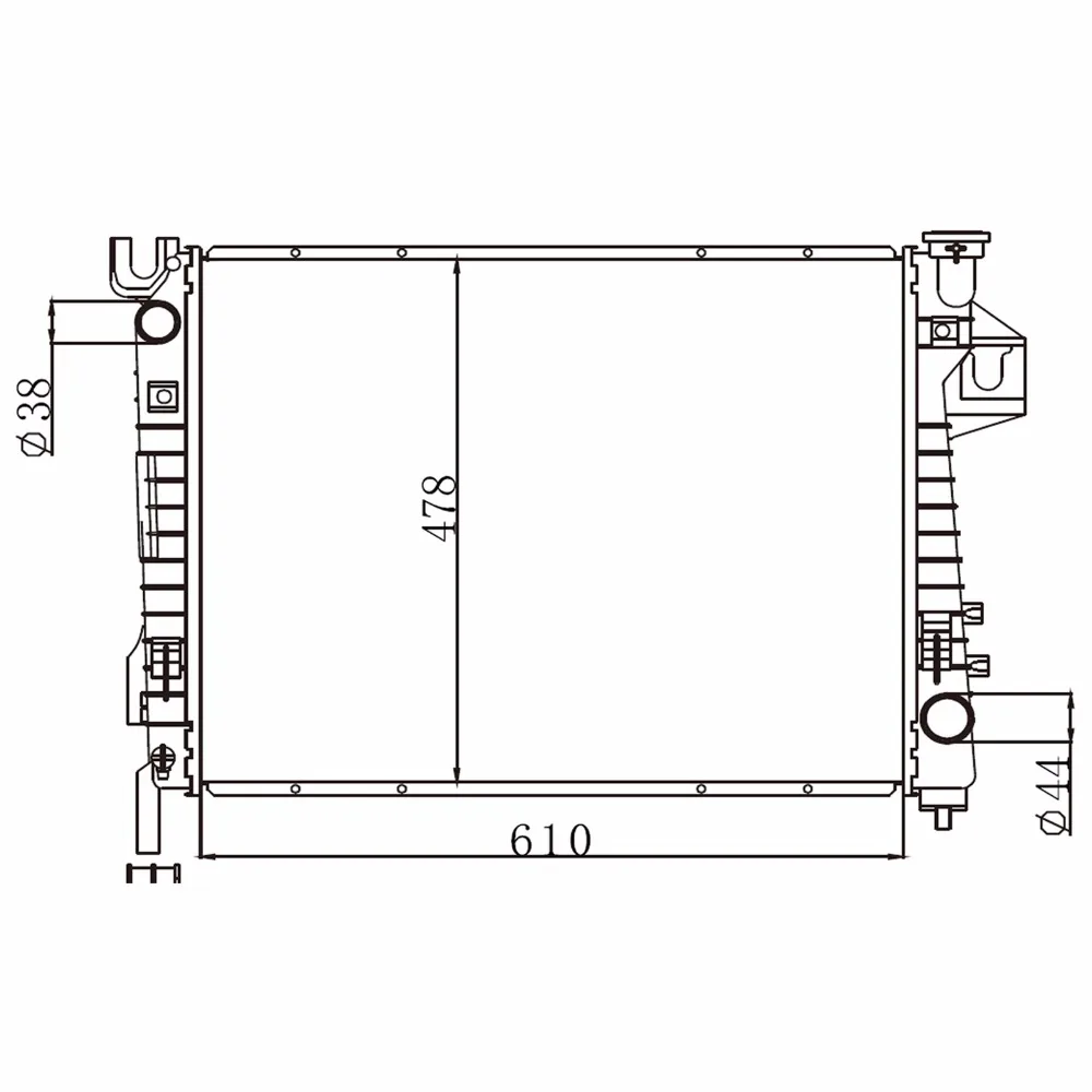 Автомобильный Алюминиевый радиатор для радиатора для Dodge Ram 1500 02-08 3,7 V6 4,7 5,7 5,9 V8 VOYAGER II 2,5