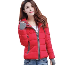 Fashion 2016 New Student Winter Coat Female Long Sleeve Warm Slim Down Cotton Padded Jacket Women