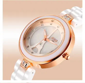 

Luxury Female Diamond Wrist watches Ladies Fashion Casual Ceramic Clock Gift Quartz women Watch bayan kol saati relogio feminino