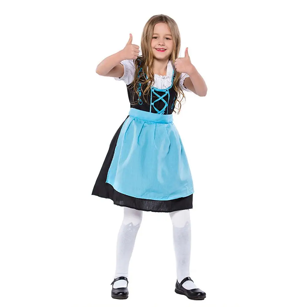 MISSKY Children Girl Fashion Oktoberfest Waitress Cosplay Costume Beer Festival Suit