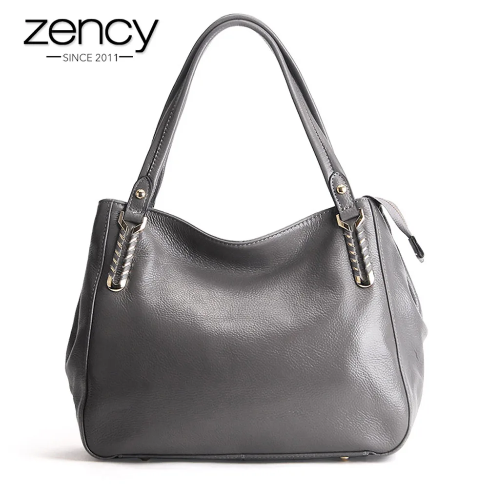 

Zency 100% Genuine Leather Quality A+ Women Shoulder Bag Fashion Handbag Lady Casual Tote Hobos Female Crossbody Messenger Purse