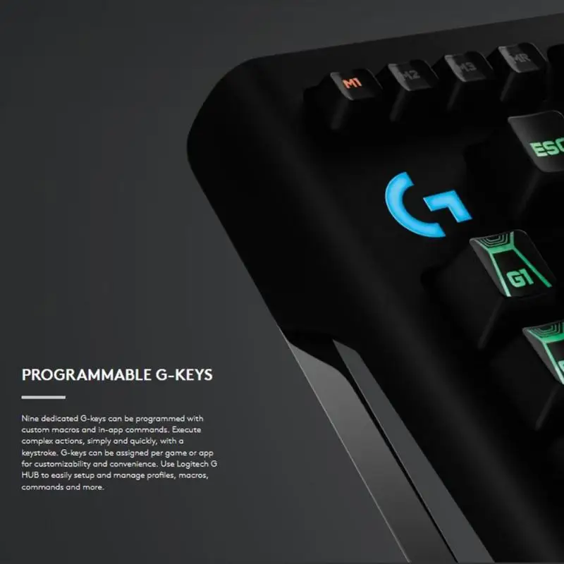 Механическая игровая клавиатура logitech G910 Orion Spark RGB USB 121 с 9 программируемыми играми, клавиатура с подставкой для рук для PUBG