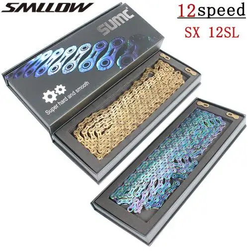 

SUMC SX12SL Bicycle Chain 126L 12 Speed Bicycle Chain with MissingLink for Mountain/Rod Bike Bicycle Parts With Original box
