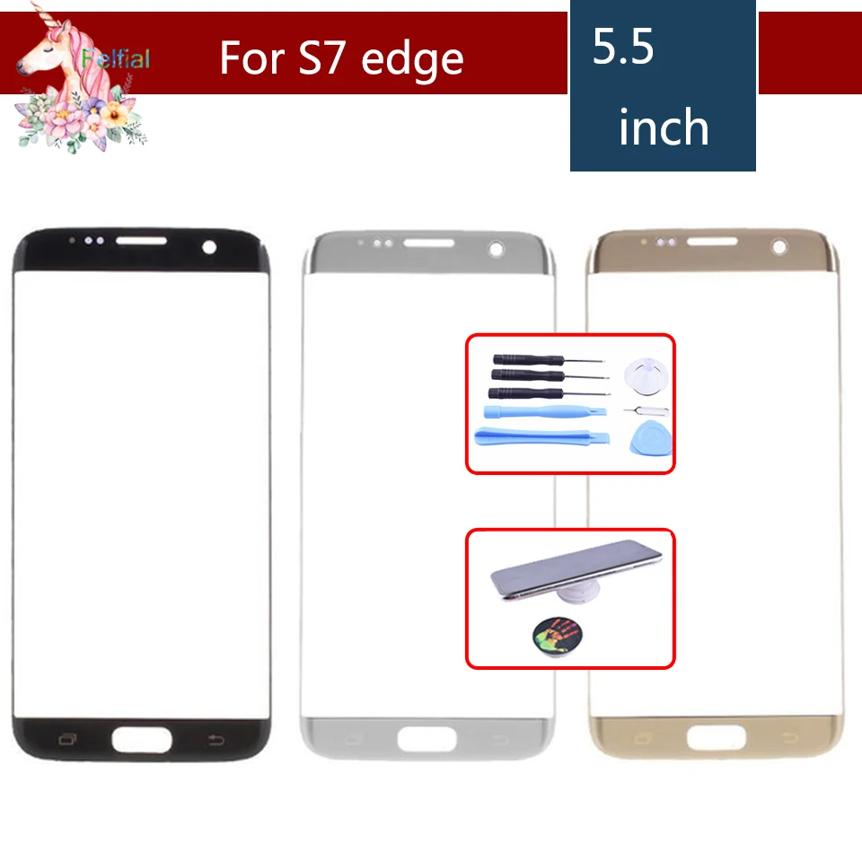 10 шт./лот для samsung Galaxy S7 Edge G935F G935 SM-G935F G935FD G935A передняя внешняя стеклянная линза