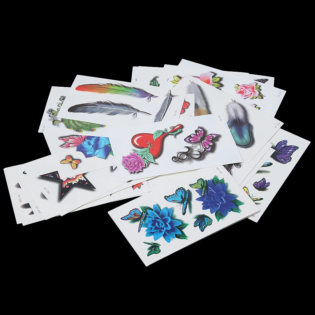 MagiDeal 30x Waterproof Cartoon Temporary Body Tattoos Stickers for Children Set H Temporary Designs Body Art Tattoos