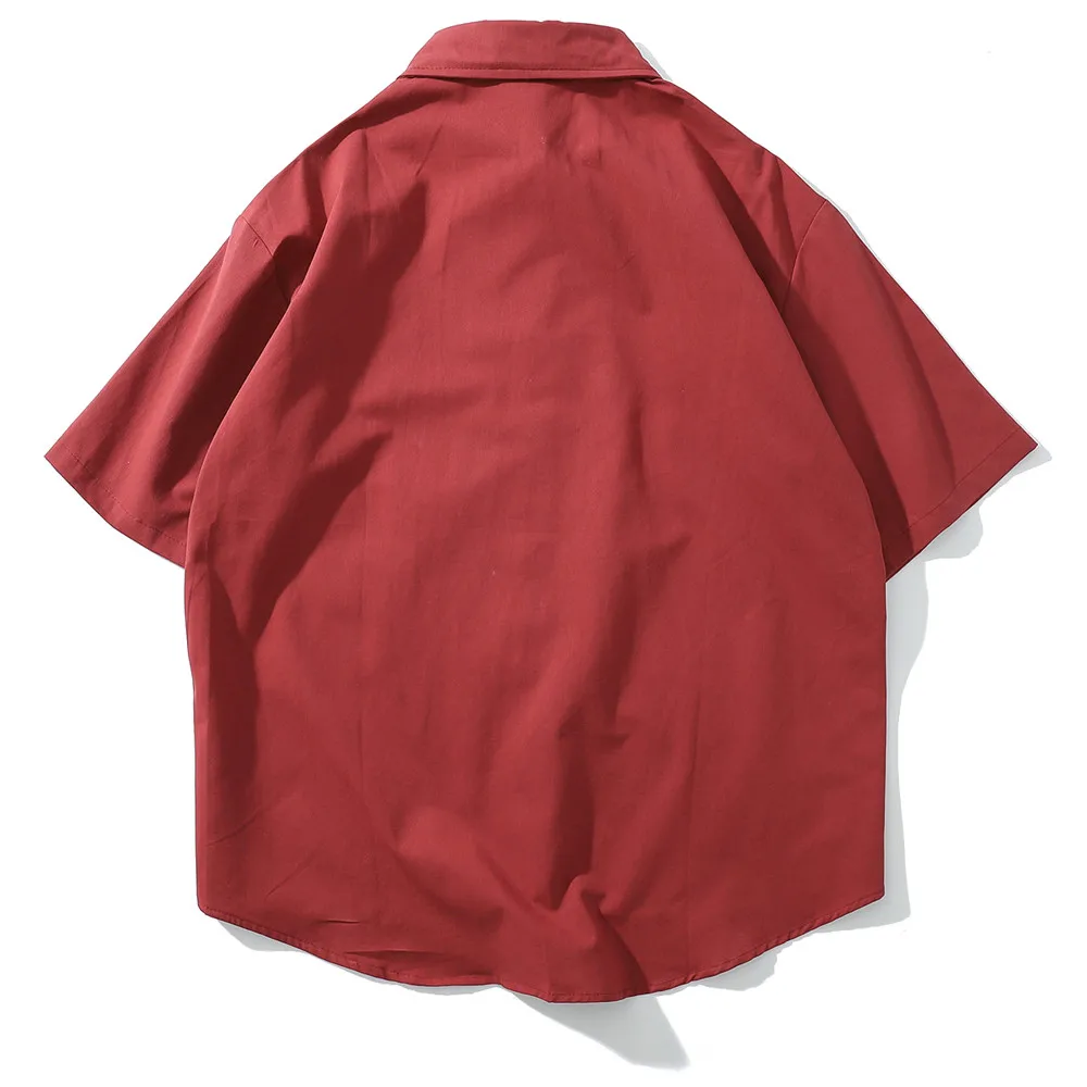 OSCN7 2019 عارضة طباعة قصيرة كم قميص الرجال الشارع الشهير الصيف هاواي الشاطئ النساء أزياء فضفاضة قصيرة الأكمام قمصان رجالي 3909