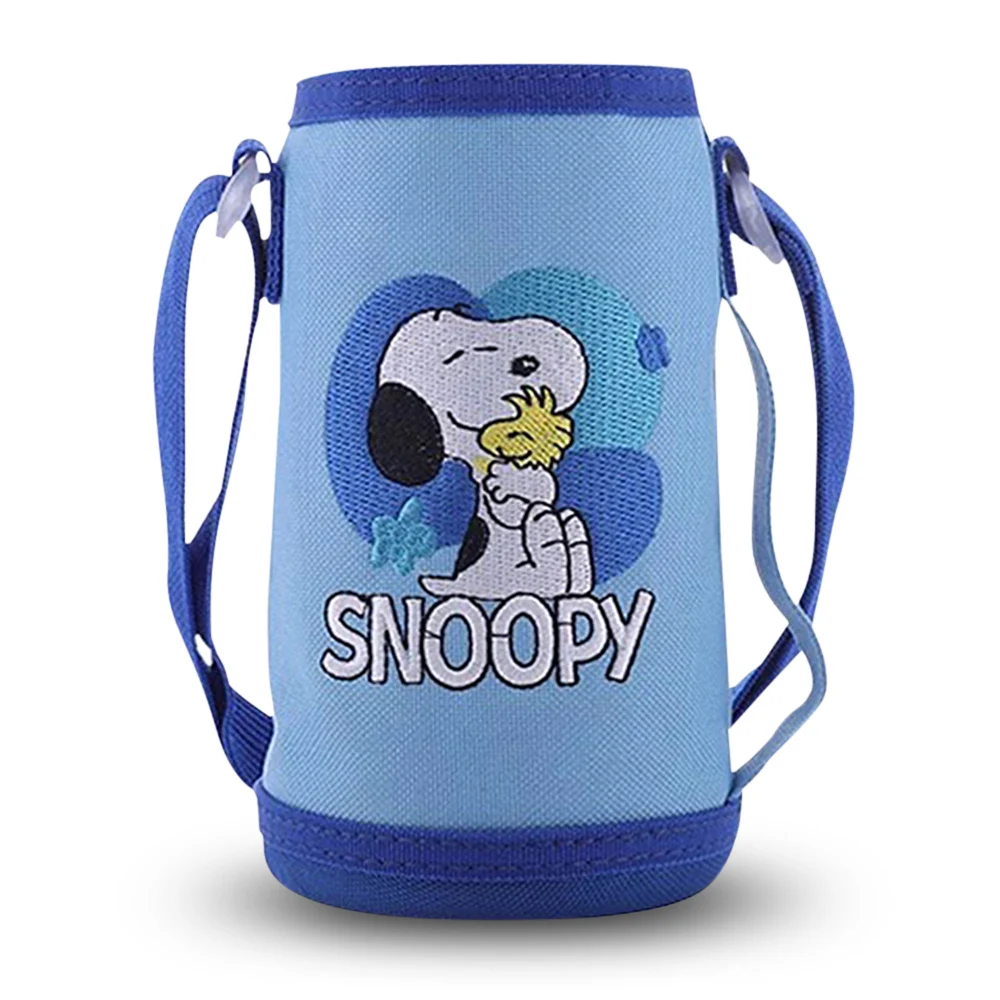 SNOOPY, 550 мл, двойная крышка, соломенная Вакуумная чашка, портативная грелка, дорожная кружка, тренировочная чашка, большая емкость, 3D чашка с вышивкой